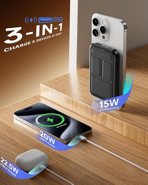 Portable Wireless Magnetic Power Bank